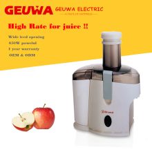 Guewa Wide Feed Opening Juicer à la pomme à usage domestique